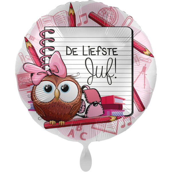 Folieballon De Liefste Juf