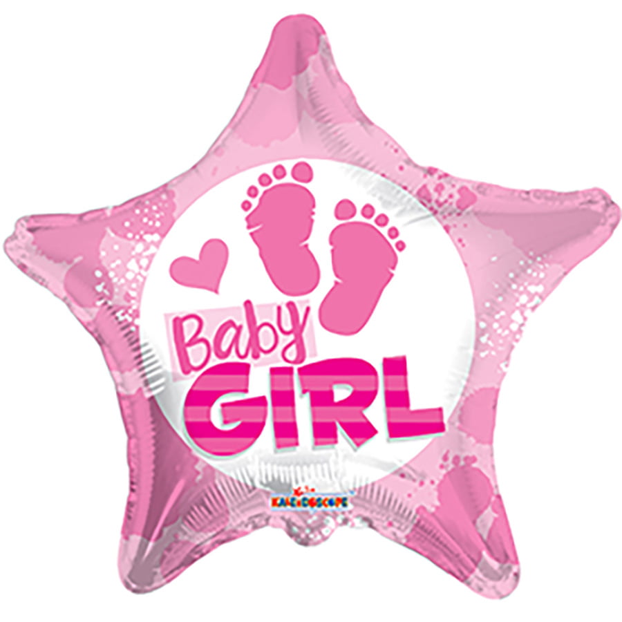 Folieballon Baby Girl ster Folieballon Baby Girl ster