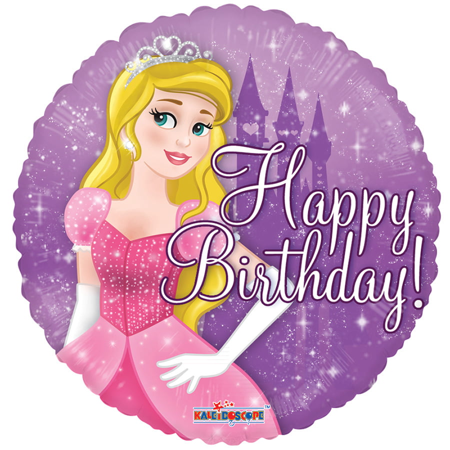 Folieballon Happy Birthday prinses Folieballon Happy Birthday prinses