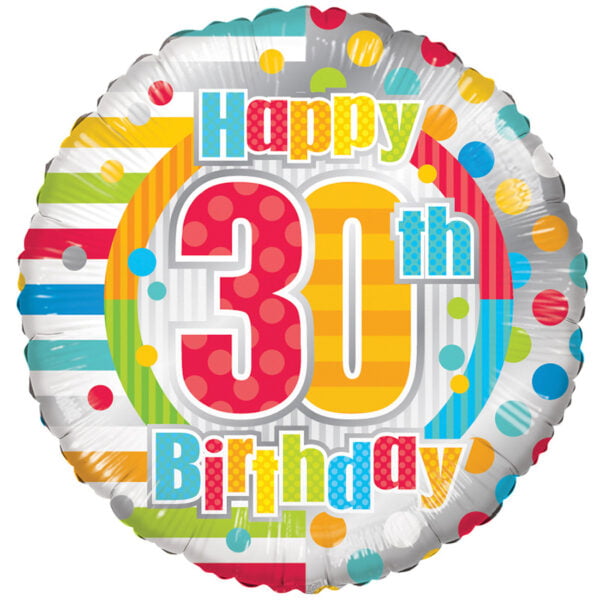Folieballon Happy 30th Birthday