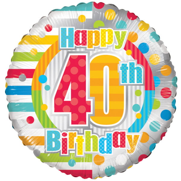 Folieballon Happy 40th Birthday