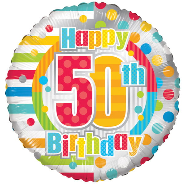 Folieballon Happy 50th Birthday