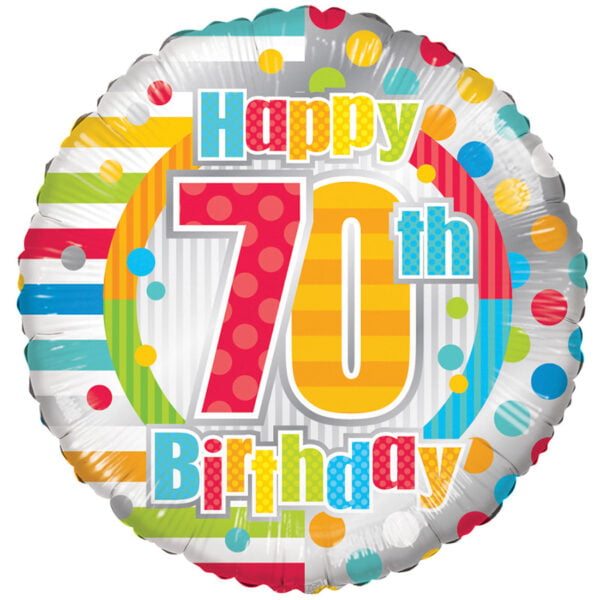 Folieballon Happy 70th Birthday