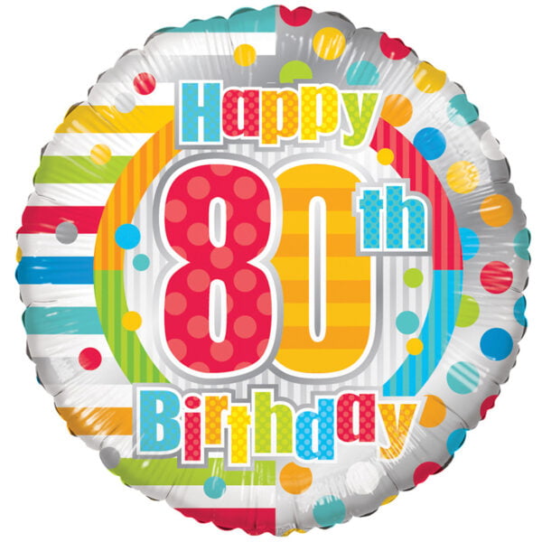 Folieballon Happy 80th Birthday