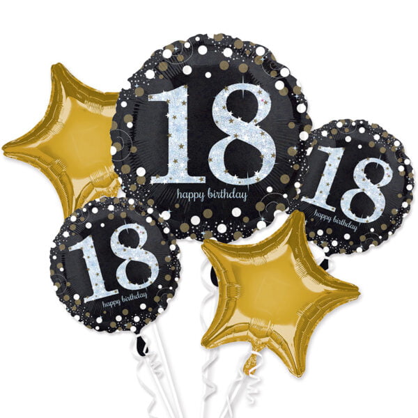 Tros folieballonnen Sparkling Birthday 18