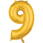 Folieballon Cijfer 8 goud (M)