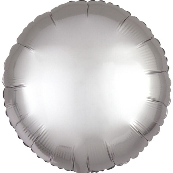 Folieballon Satijn platinum