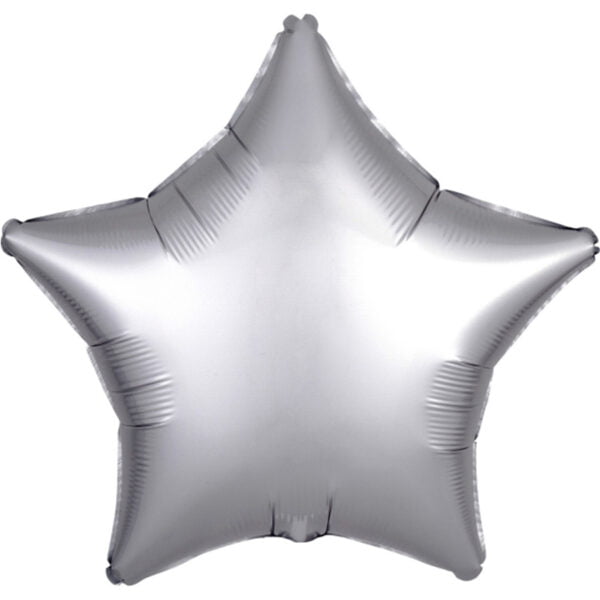 Folieballon Satijn platinum ster