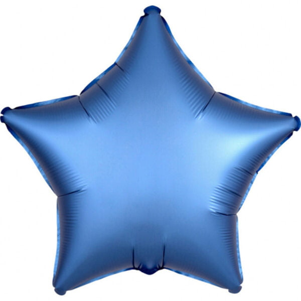 Folieballon Satijn azuurblauwe ster