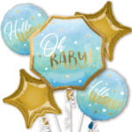 Tros folieballonnen Hello World (roze)