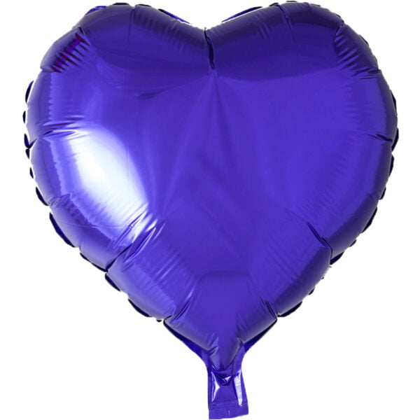 Folieballon Paars Hart