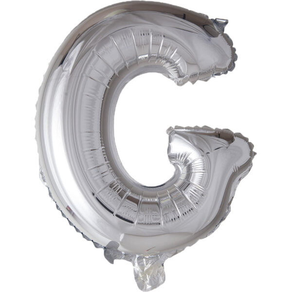 Folieballon Letter G zilver (XL)