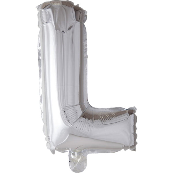 Folieballon Letter L zilver (XL)