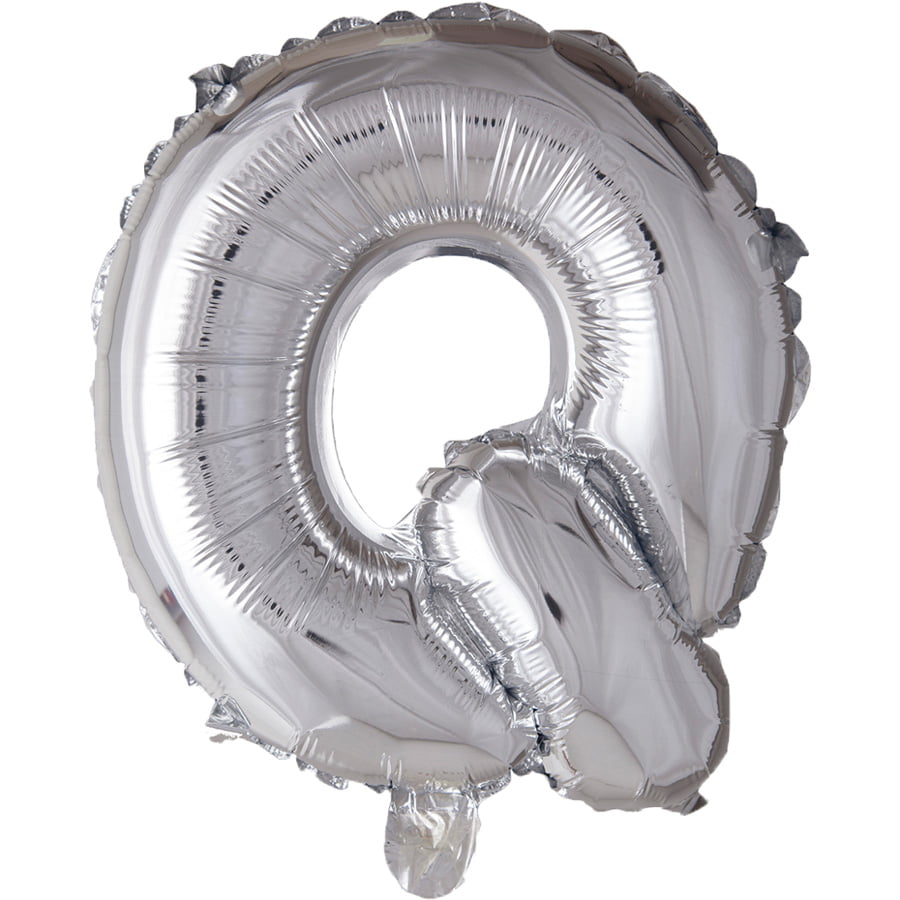 Folieballon Letter Q zilver (XL) Folieballon Letter Q zilver (XL)