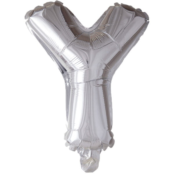 Folieballon Letter Y zilver (XL)