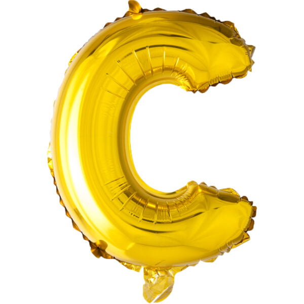 Folieballon Letter C goud (XL)