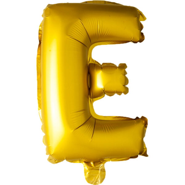 Folieballon Letter E goud (XL)