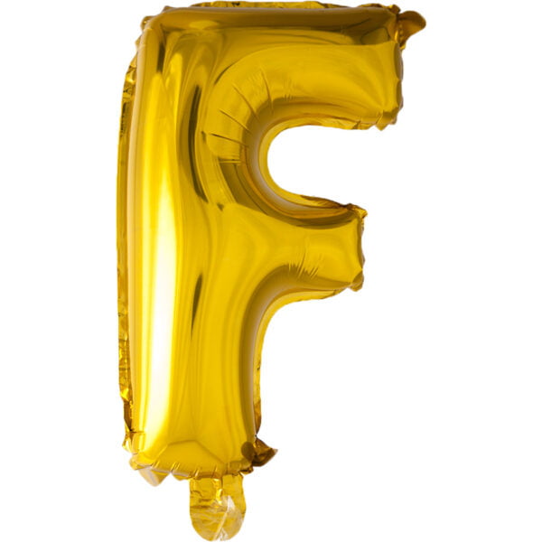 Folieballon Letter F goud (XL)