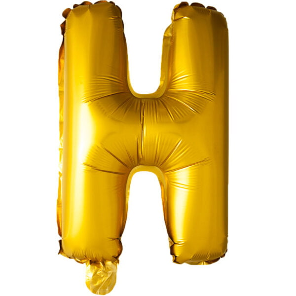 Folieballon Letter H goud (XL)