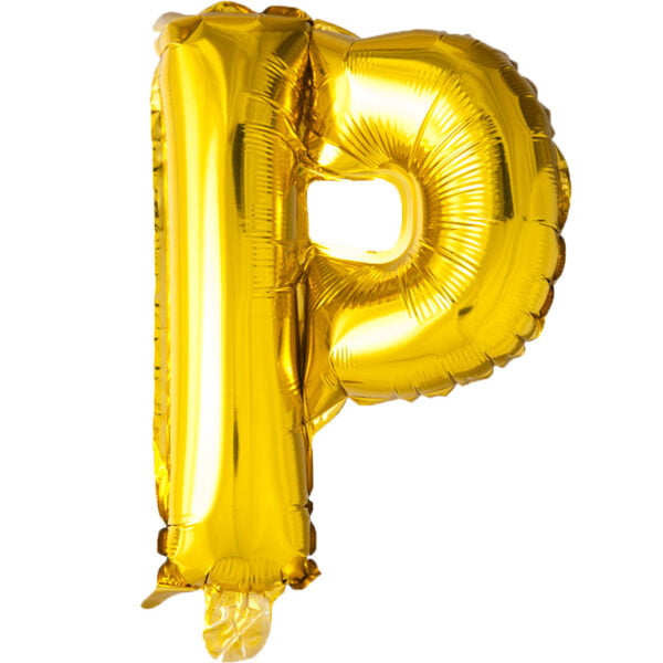 Folieballon Letter P goud (XL)