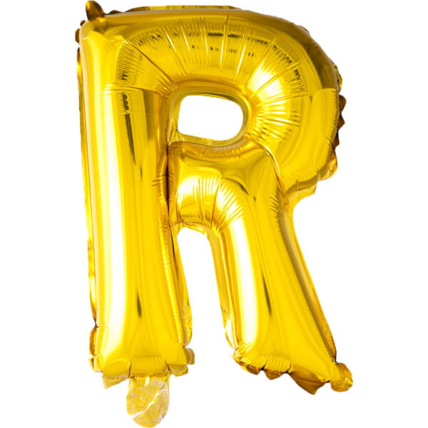Folieballon Letter R goud (XL)