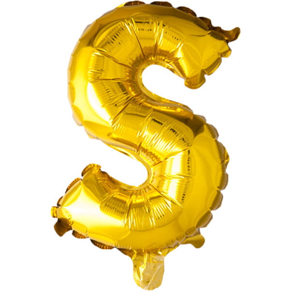 Folieballon Letter S goud (XL)