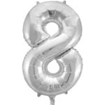 Folieballon Cijfer 7 zilver (L)