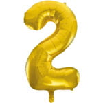 Folieballon Cijfer 1 goud (L)