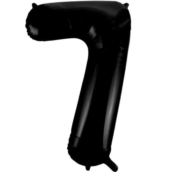Folieballon Cijfer 7 zwart (L)
