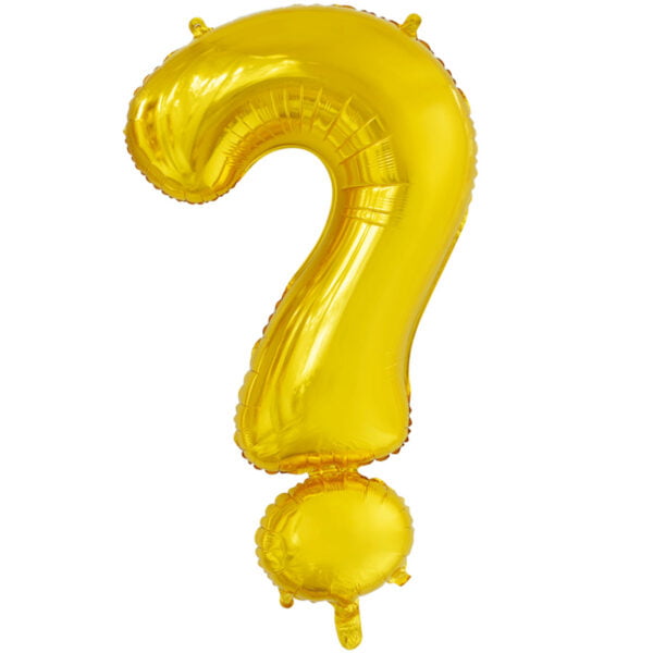 Folieballon Vraagteken ? goud (L)