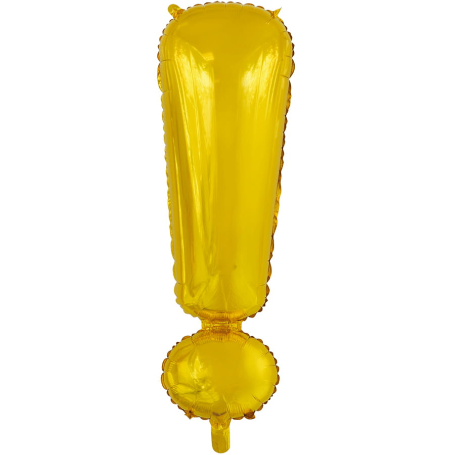 Folieballon Uitroepteken ! goud (L) Folieballon Uitroepteken ! goud (L)
