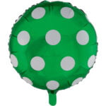 Folieballon Zwart met witte stippen Folieballon Zwart met witte stippen