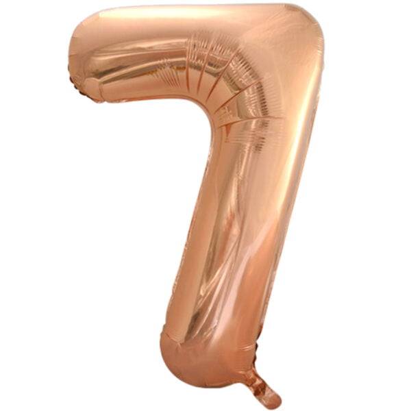 Folieballon Cijfer 7 roségoud (L)
