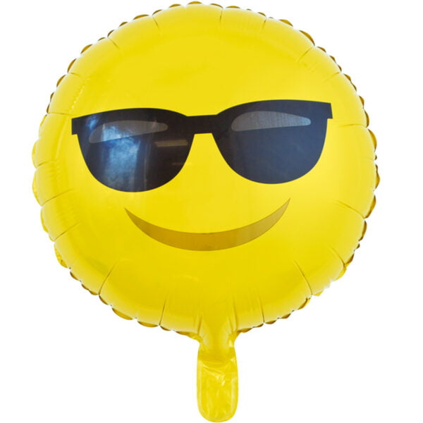 Folieballon Emoji zonnebril