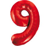 Folieballon Cijfer 8 rood (L)