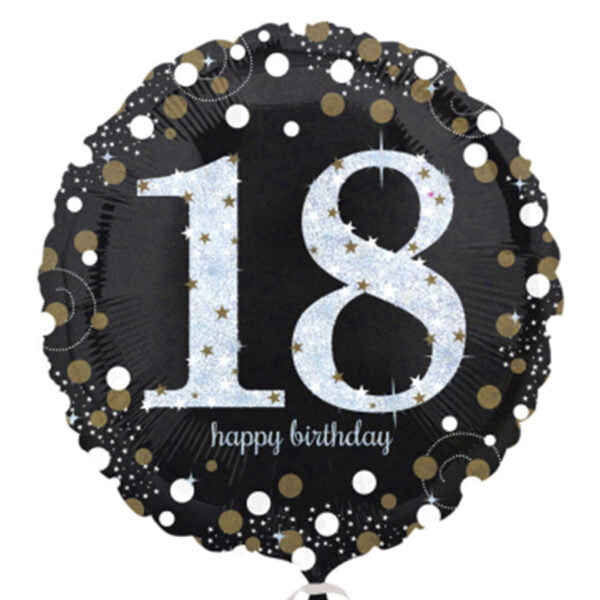 Folieballon Sparkling 18 (goud)