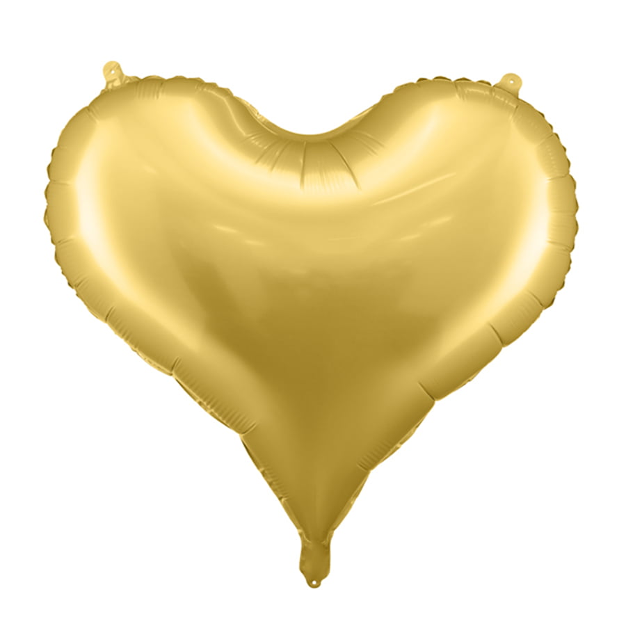 Folieballon Satijnen hart – mat goud (L) Folieballon Satijnen hart – mat goud (L)