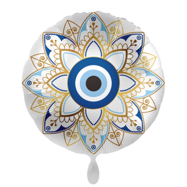 Folieballon Mandala Blauw oog