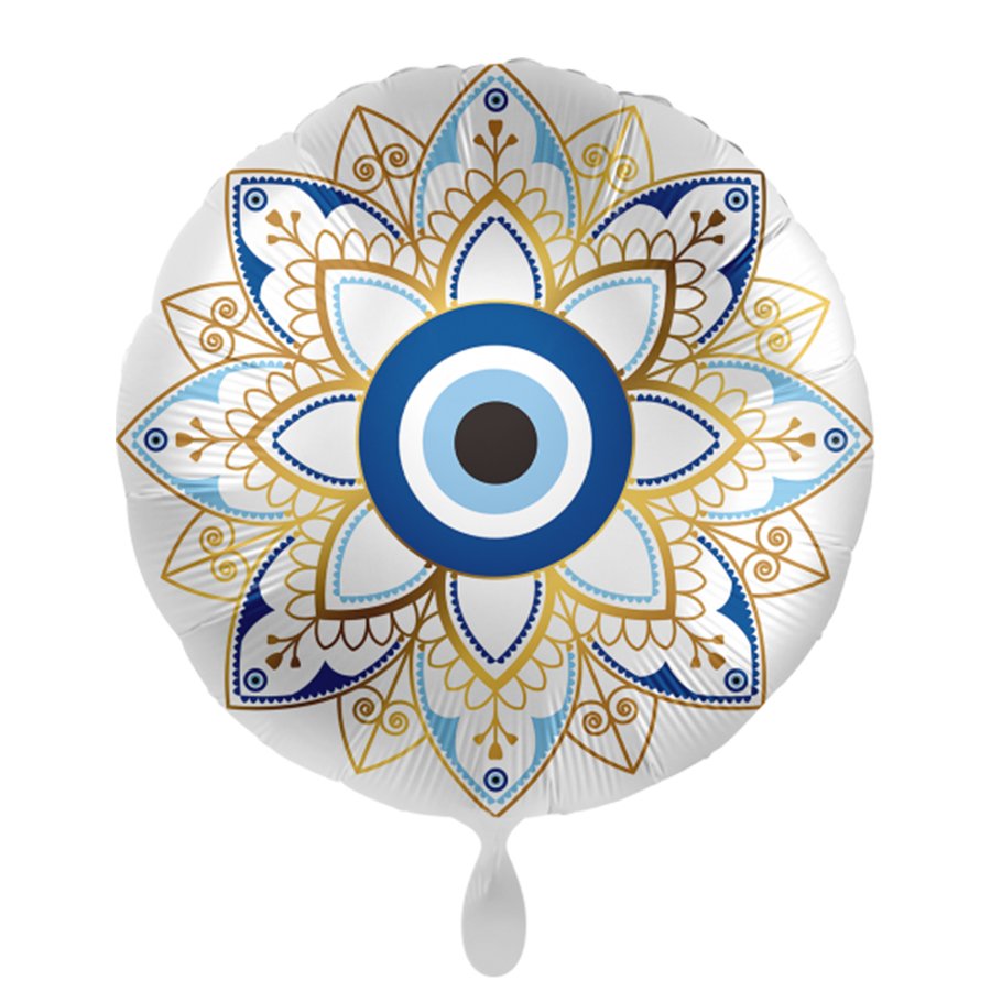 Folieballon Mandala Blauw oog Folieballon Mandala Blauw oog