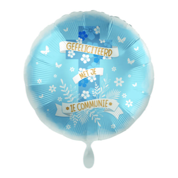 Folieballon Eerste Communie (blauw)