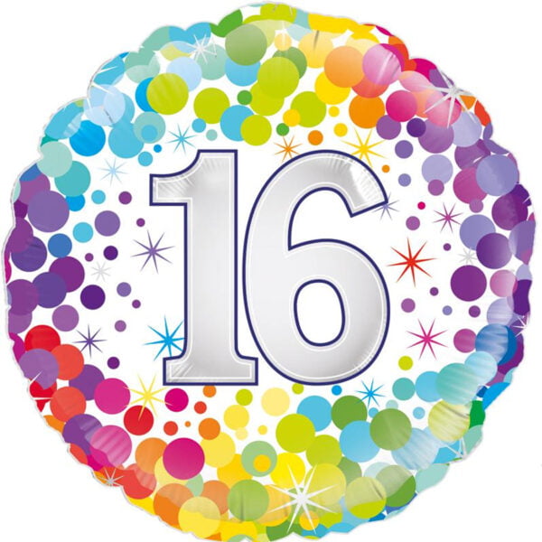 Folieballon Confetti 16th Birthday