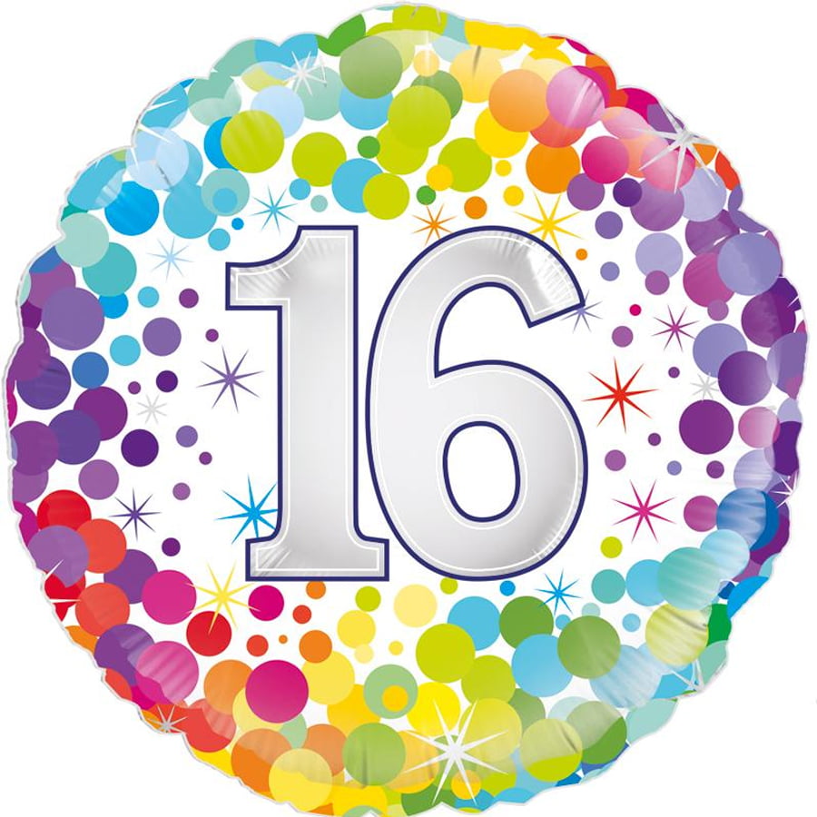 Folieballon Confetti 16th Birthday Folieballon Confetti 16th Birthday