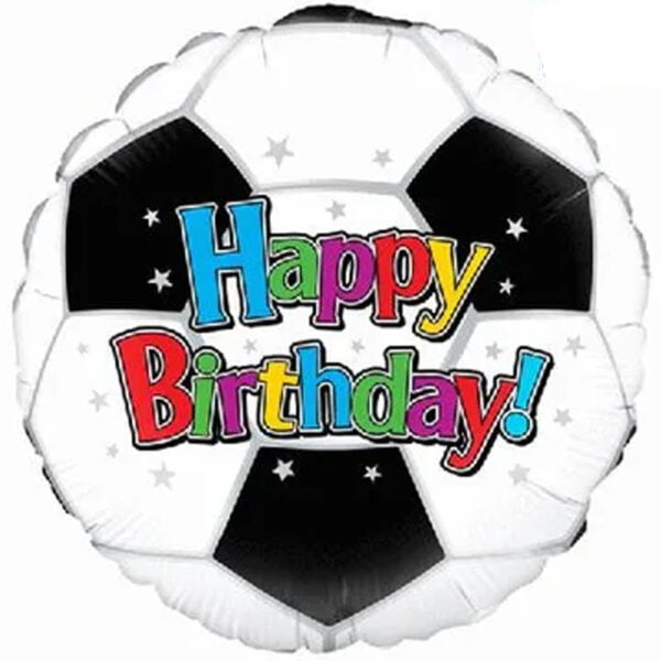 Folieballon Voetbal “Happy Birthday”