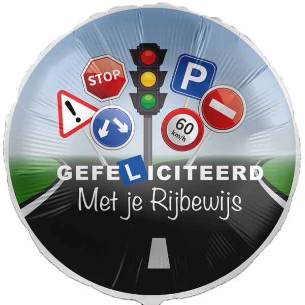 Folieballon Gefeliciteerd met je rijbewijs