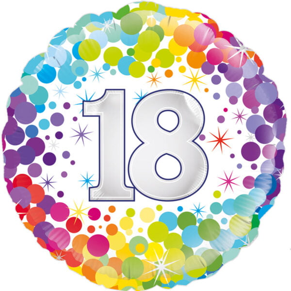 Folieballon Confetti Birthday 18