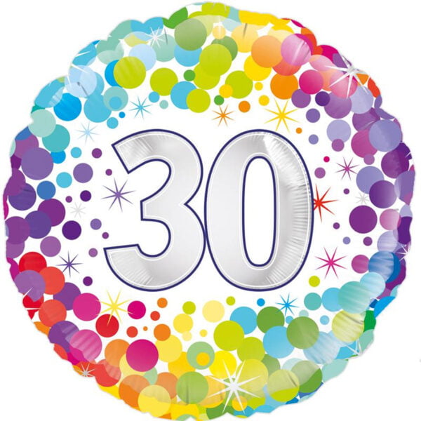 Folieballon Confetti Birthday 30