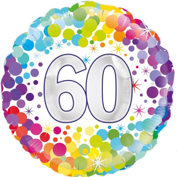 Folieballon Confetti Birthday 60