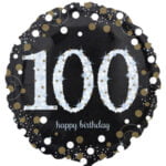 Folieballon Holografisch “16” wit