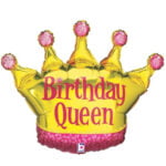 Folieballon Holografisch “Happy Birthday” wit