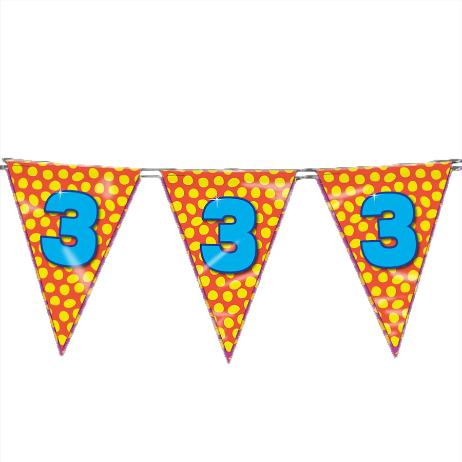 Vlaggenlijn Feestelijk motief “3” Vlaggenlijn Feestelijk motief “3”